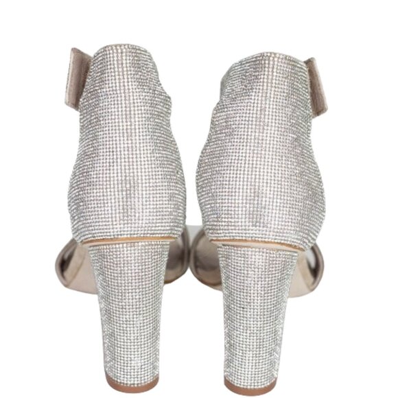 Jeffrey Campbell Kassidy Silver Rhinestone Platform Heels Women's Size 10 - Picture 3 of 9